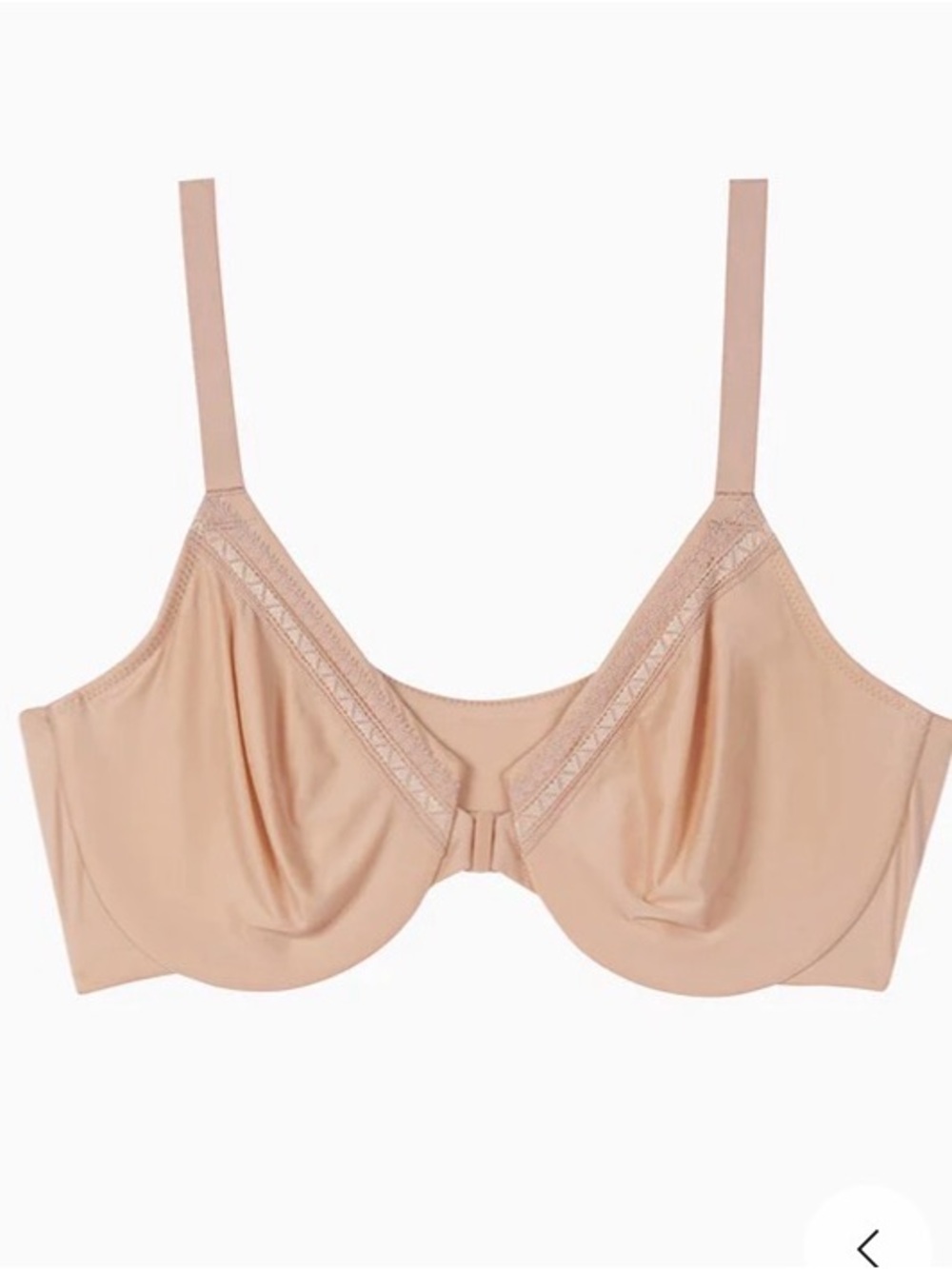 Wacoal Perfect Primer Front closed Underwire Bra with Lace Trim size 38C in sand